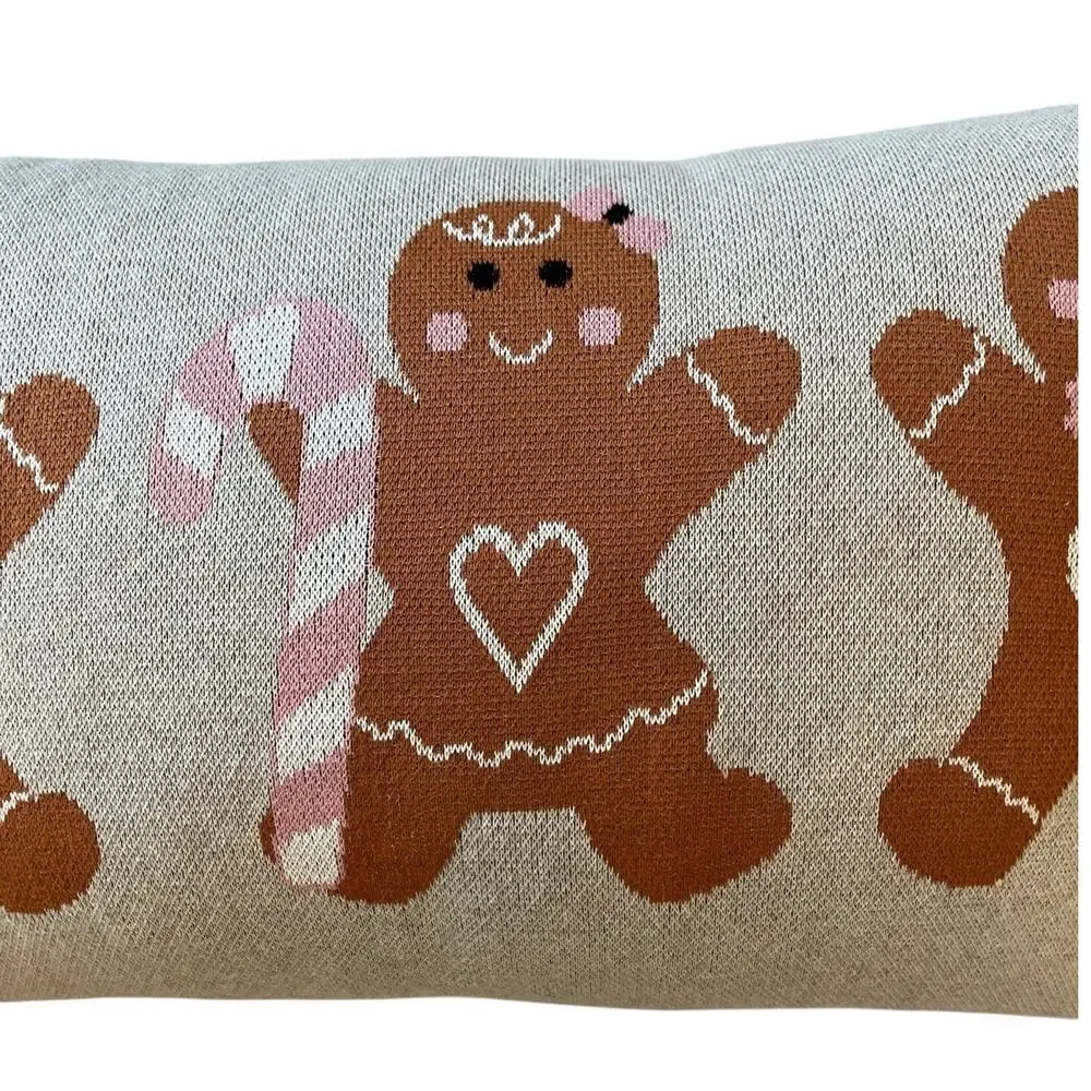 Cupcakes & Cashmere Gingerbread Pillow 16x24 Festive Christmas Holiday Decor New